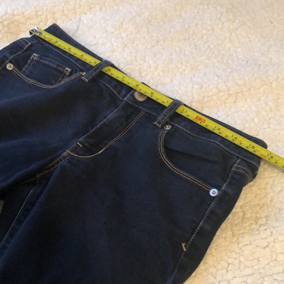 American Eagle Jeans skinny super stretch mid rise dark wash Sz 6R - Picture 6 of 9